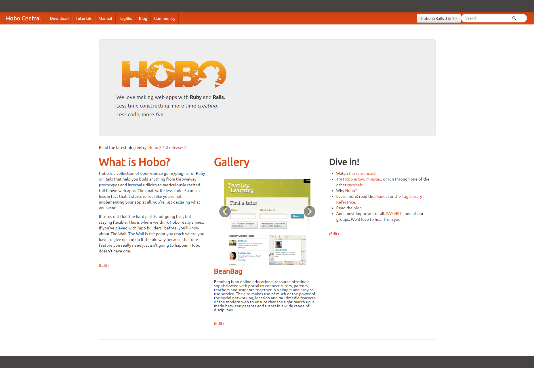 Hobo: Colección de Ruby Plugins de fuente abierta