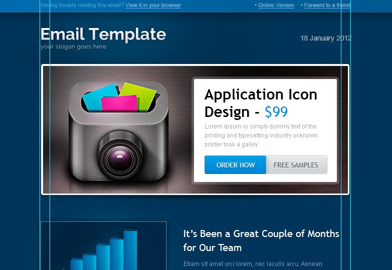 email template PSD
