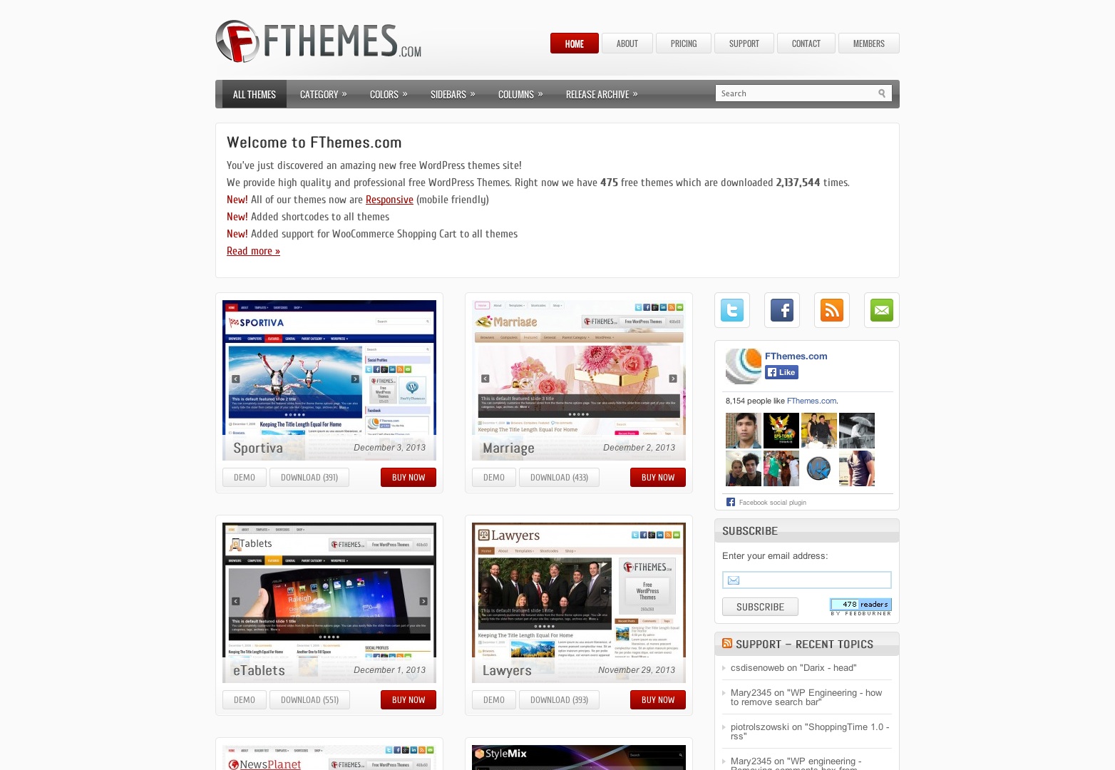 Gratis WordPress Temaer og WordPress Templates av FThemes.com