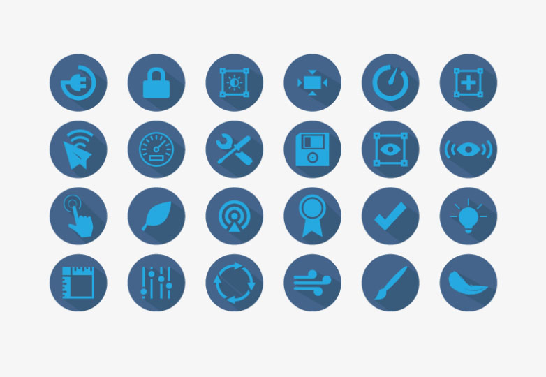 Blue Technical Icons