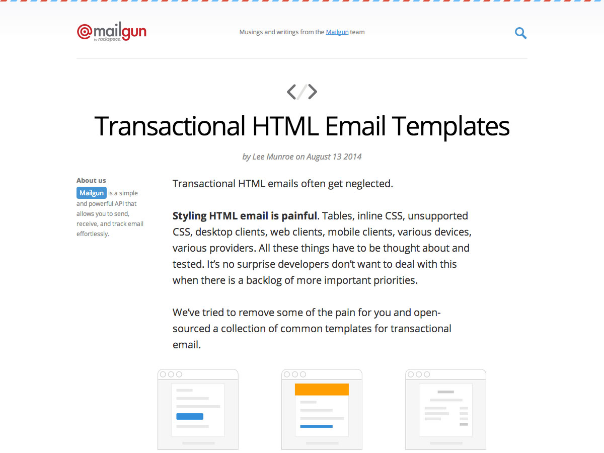 Plantillas transaccionales de correo electrónico HTML