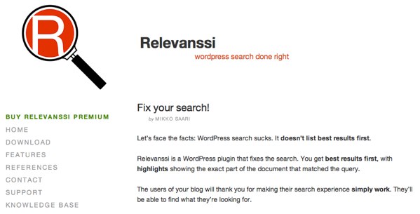 Relevanssi Suche nach WordPress