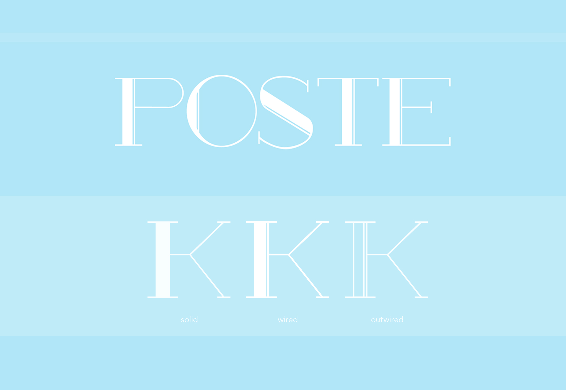 Poste: Tipografía con borde de línea de serifa de losa