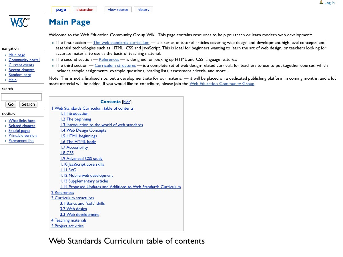 Currículo de estándares web