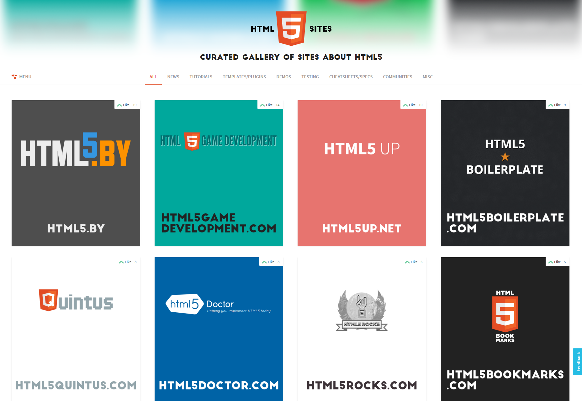 HTML5Sites: colección de sitios curada sobre HTML5