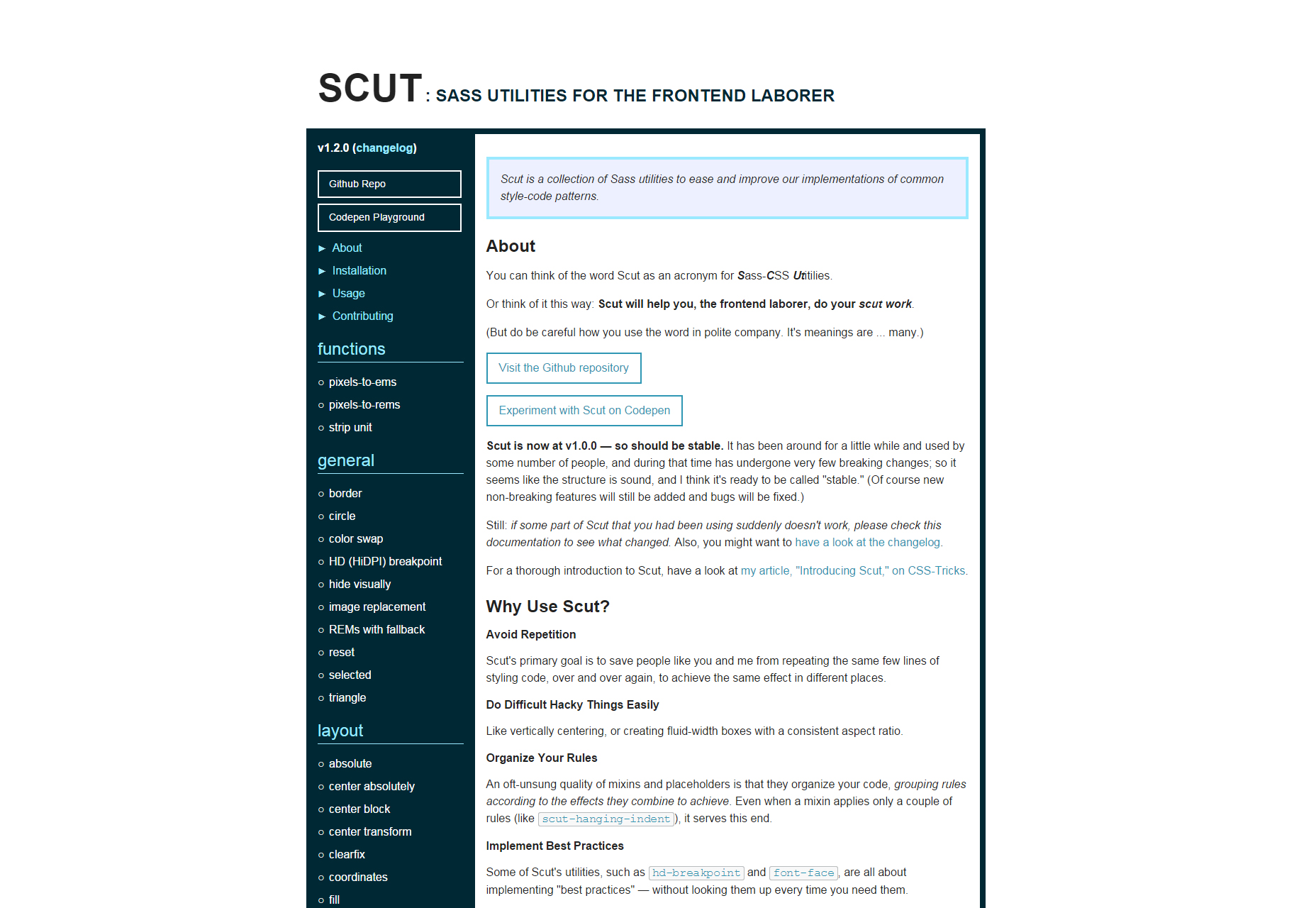 Scout: SASS-apuohjelmat Web-kehitykseen