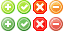 Sprite CSS de amostra com oito ícones