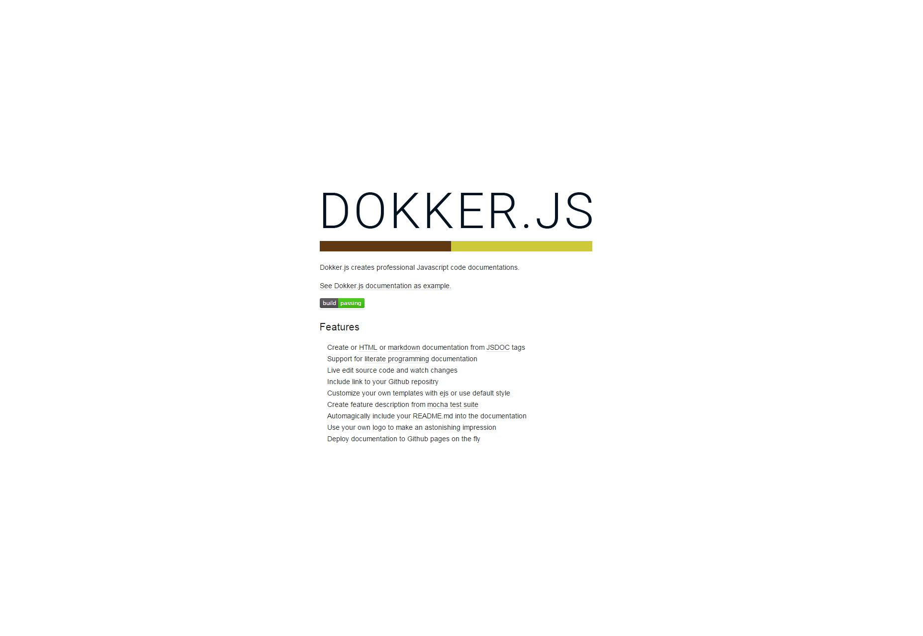 Dokker.js: Créateur de documentation de code Javascript professionnel