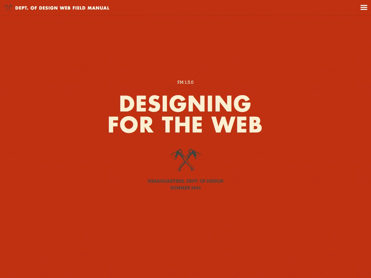 Dpto. De diseño Web Field Manual