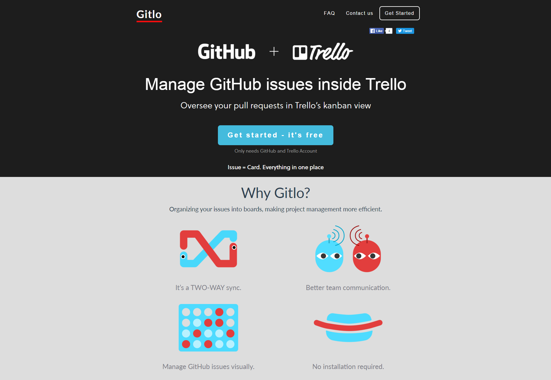Gitlo: أسهل تصور لإدارة المشاريع المهمة