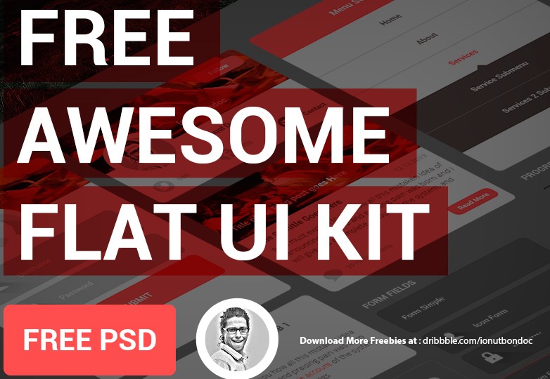 Free awesome flat UI kit