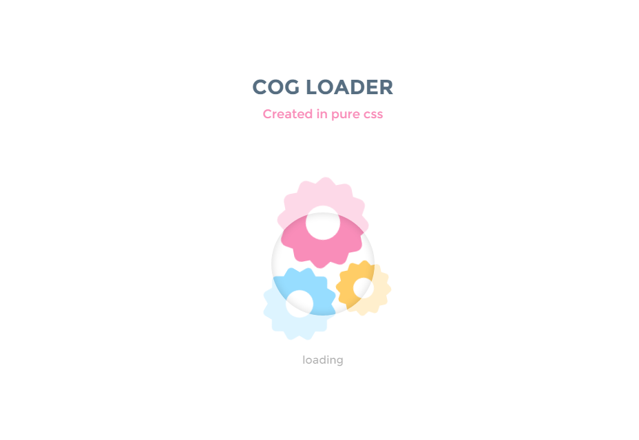 Molting Gears CSS Loading Animation