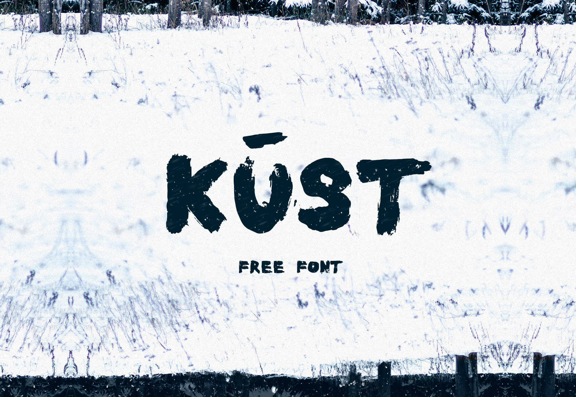 KUST: Tipografía de pantalla Snowy Grunge