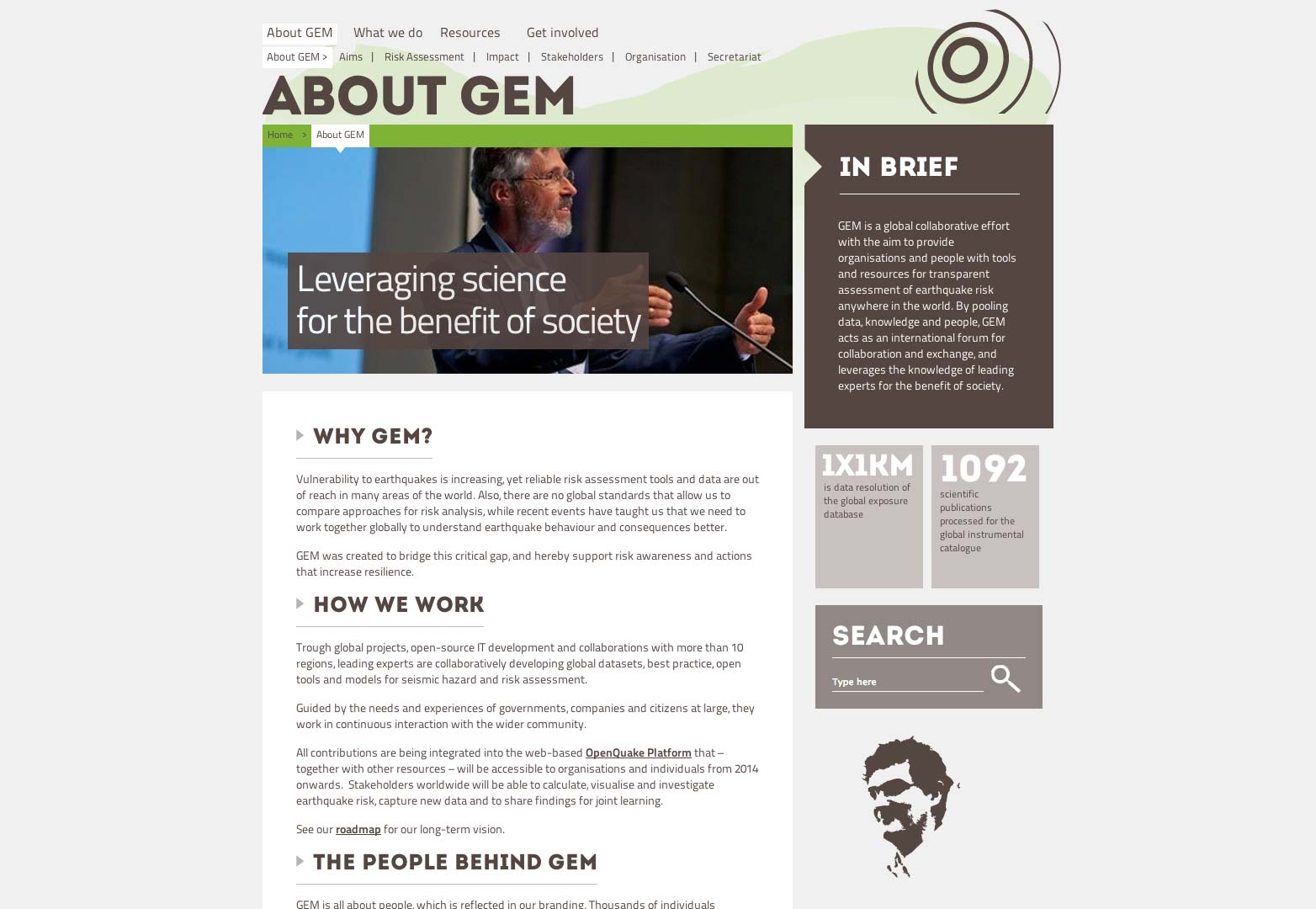 The new GEM website