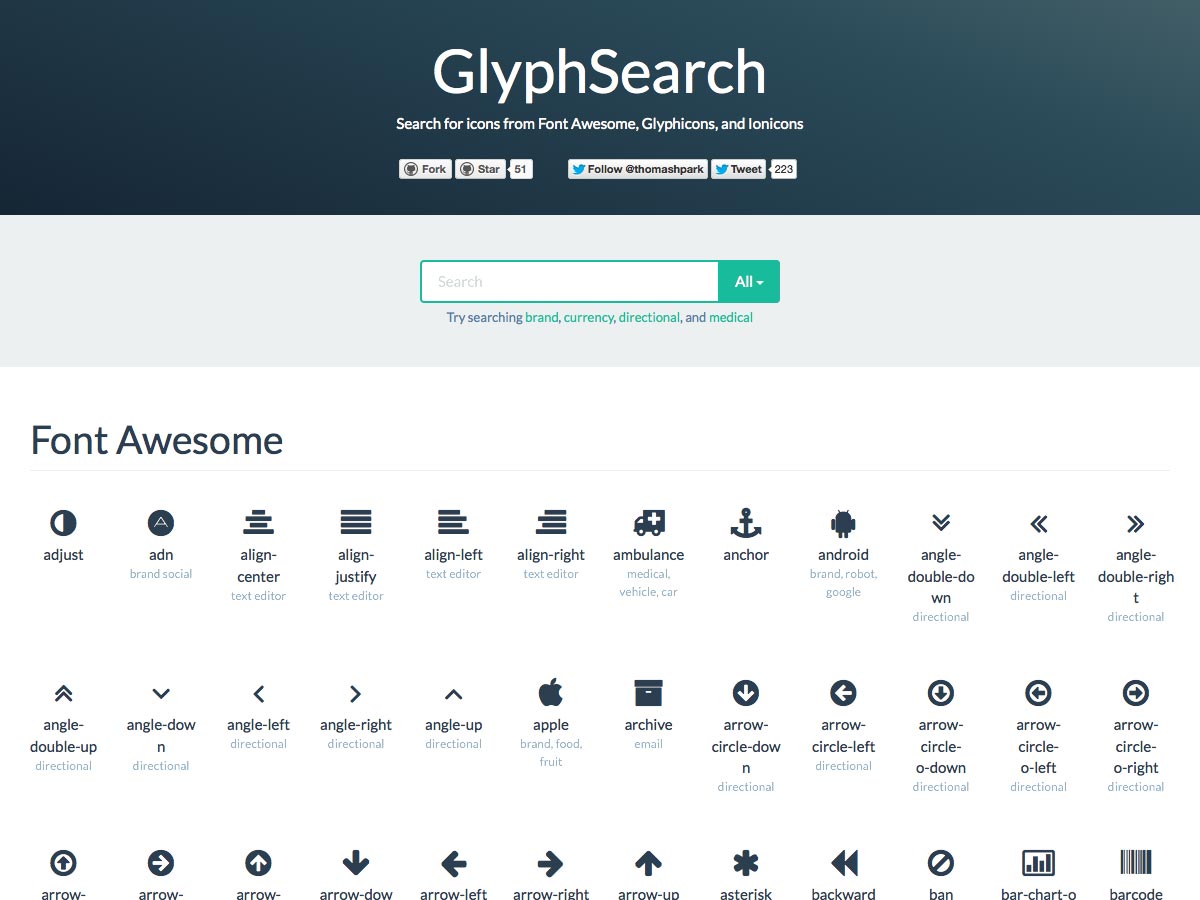 glyphesearch