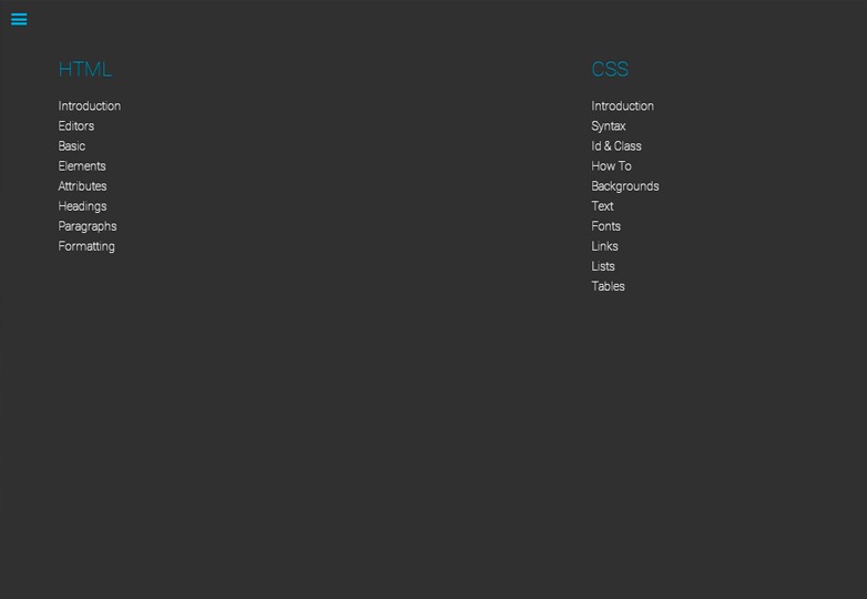 Mega menu CSS
