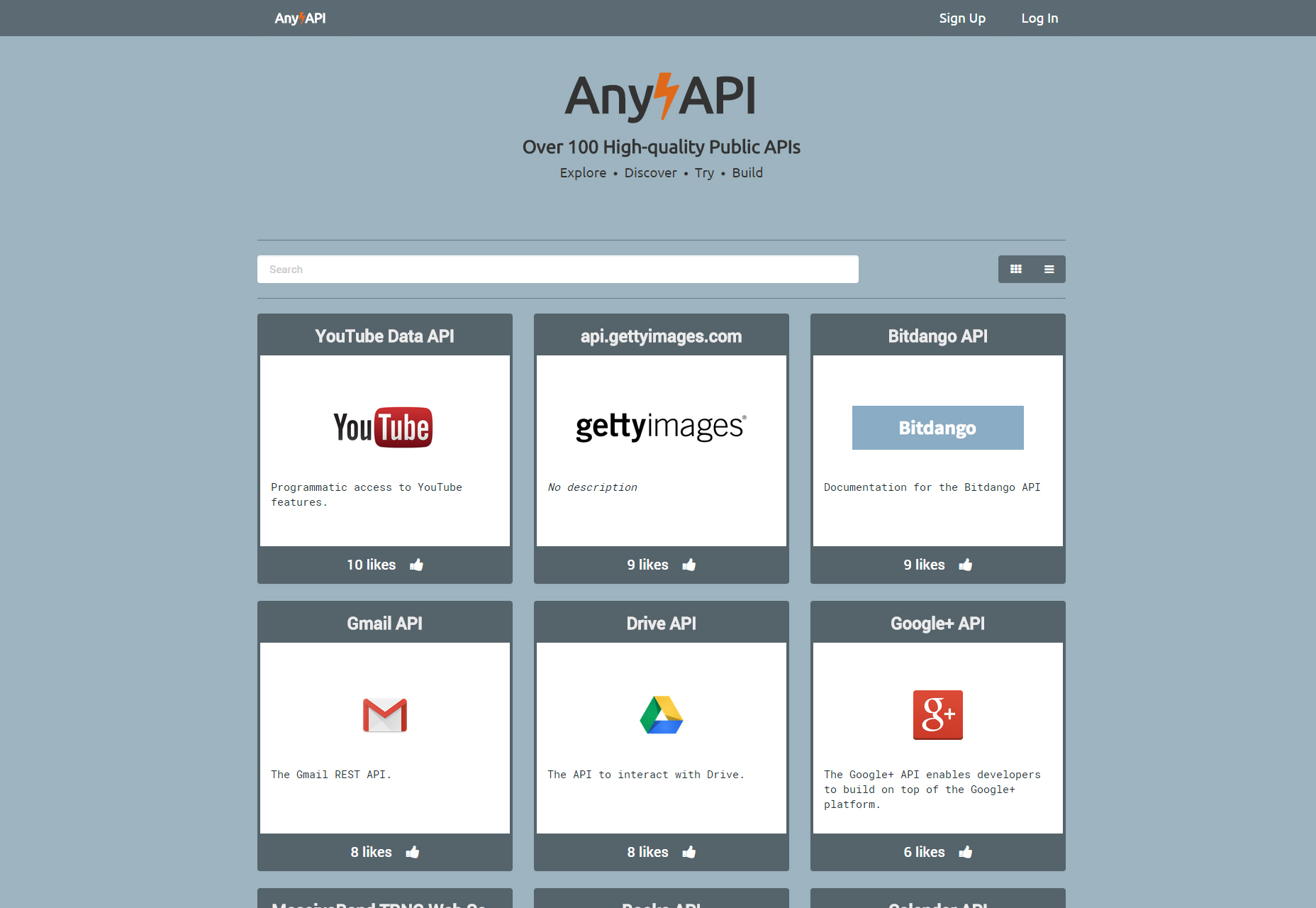 AnyAPI: 100 APIs públicas de alta qualidade