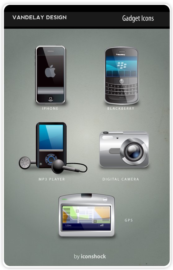 Set di icone del gadget