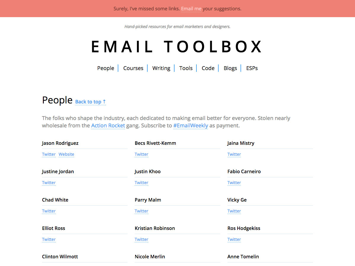 صندوق أدوات البريد الإلكتروني