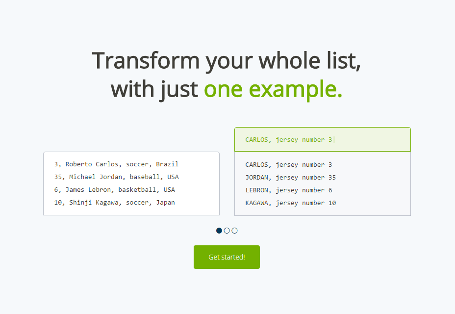 Transformy: herramienta de formato de lista simple