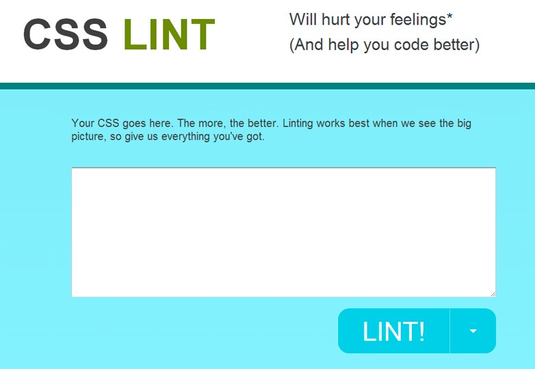 CSS lint web tool