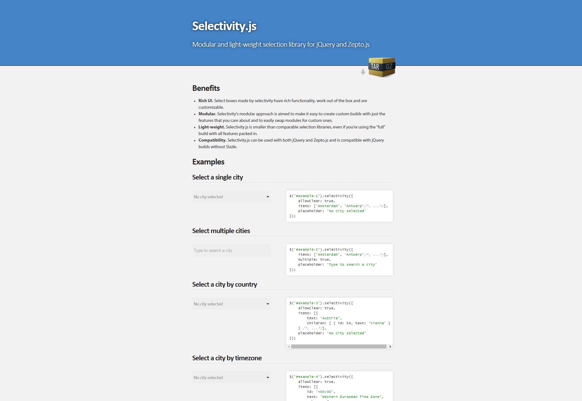 Selektivität: Modulare und leichte JQuery-Auswahlbibliothek