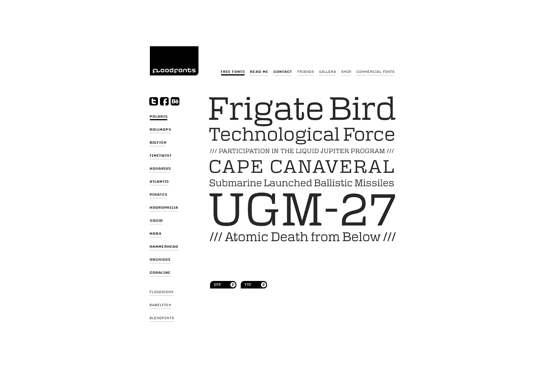 16 Monoline Typefaces in OTF and TTF Formats