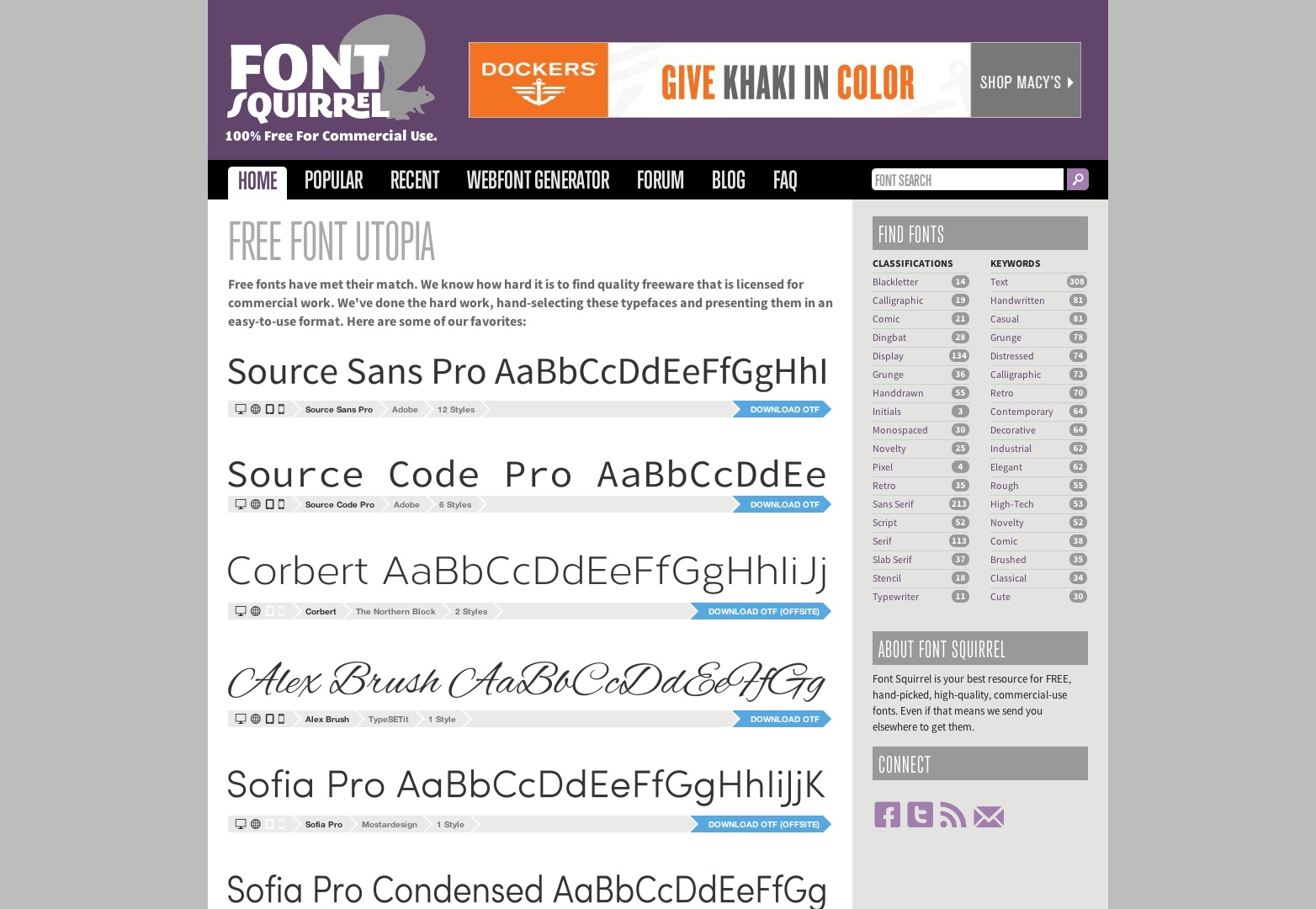Handplockade fria teckensnitt för grafiska designers med kommersiella användarlicenser. | Font ekorre