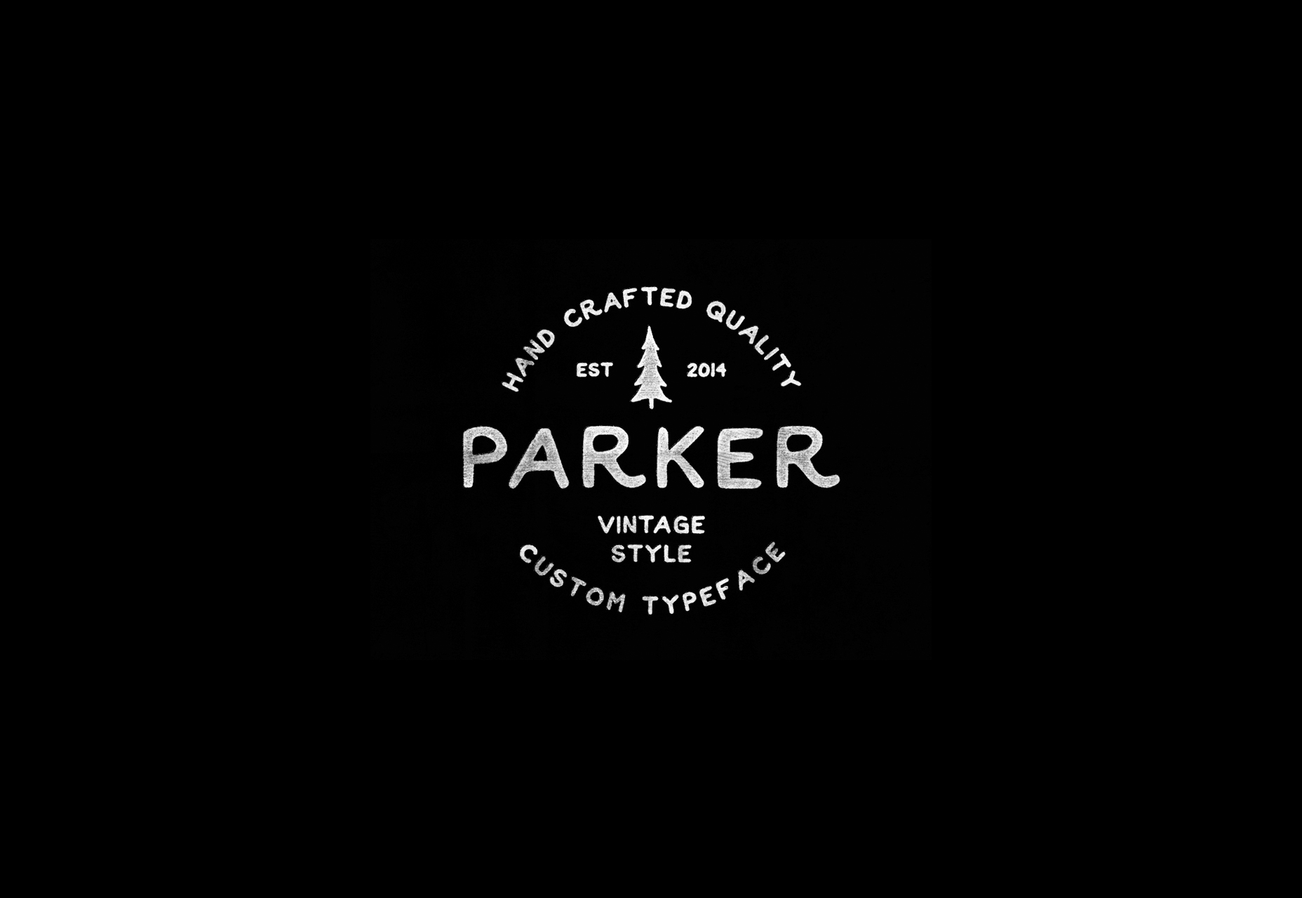 Parker: Hand gestaltete Grunge Schriftart