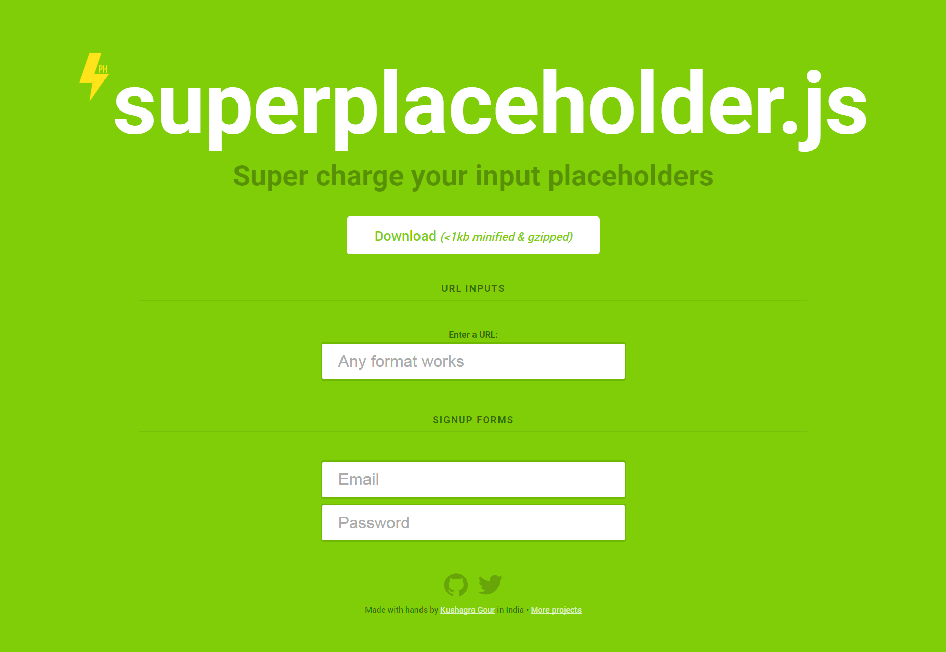 Superplaceholder.js: Super nabítte zástupné vstupy