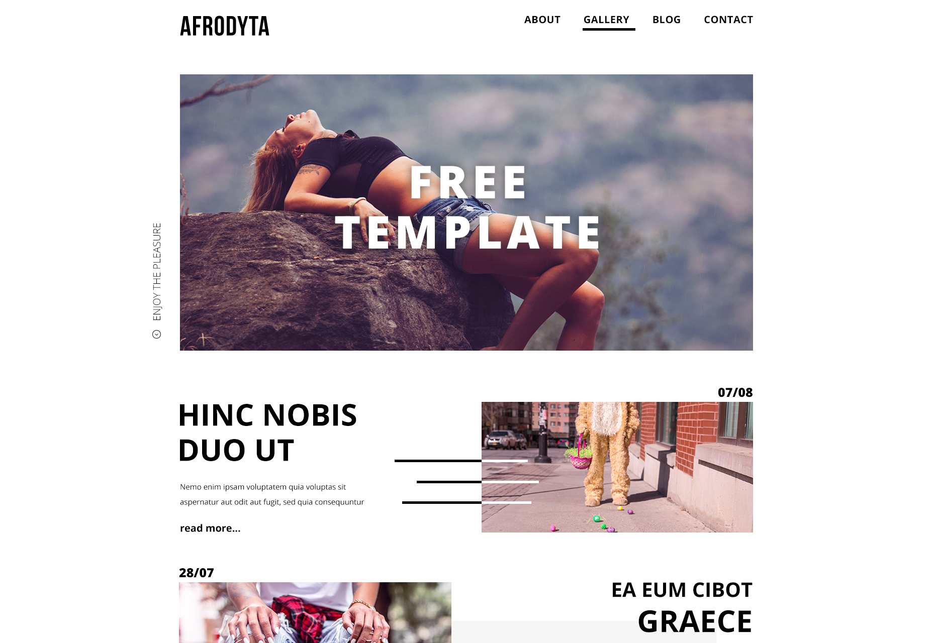 Afrodyta: Clean Creative PSD Template