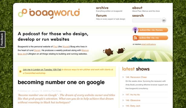 Captura de pantalla de Boagworld
